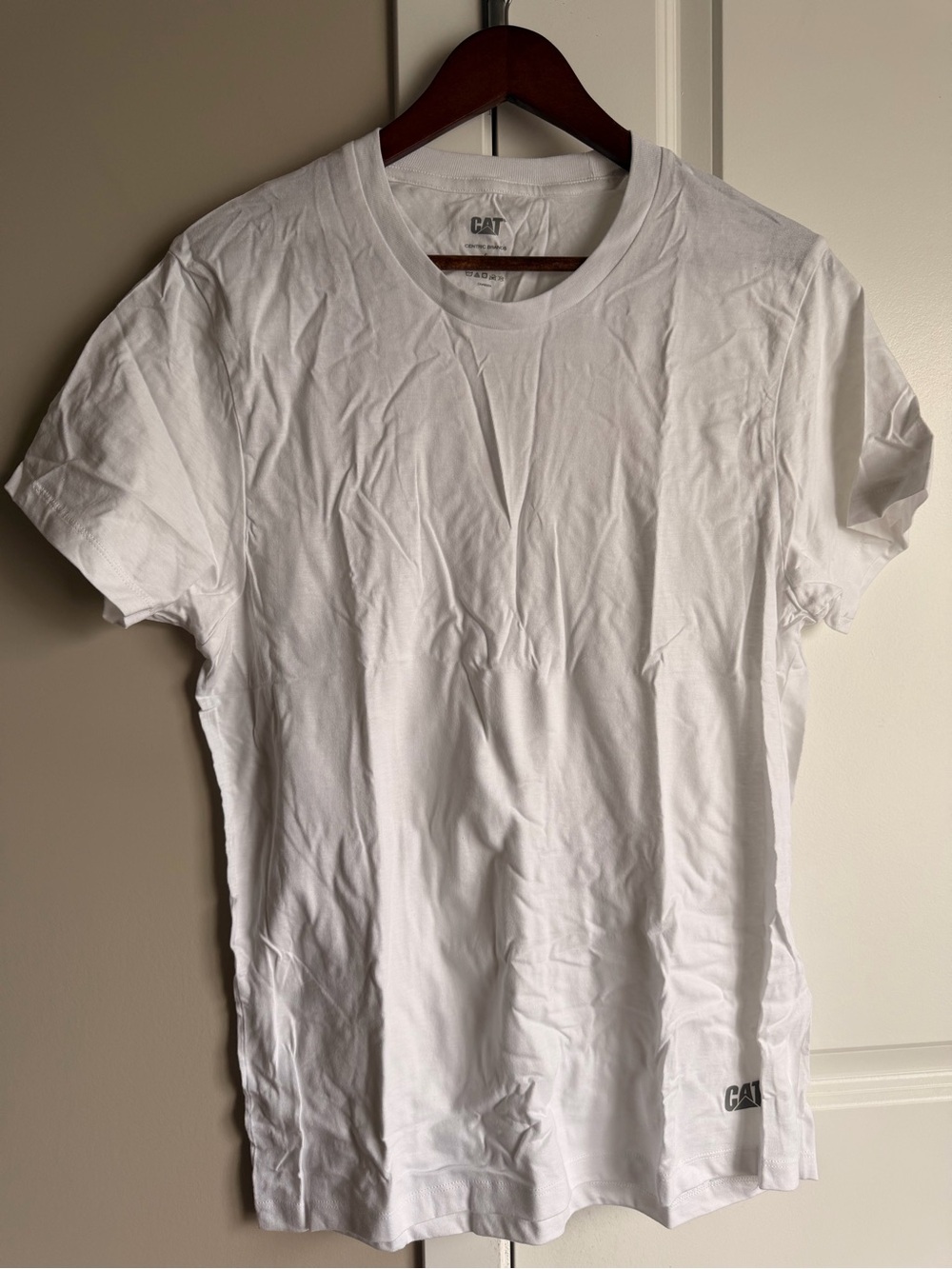 CAT Brand: Men's Classic Crew Neck T-Shirt in White